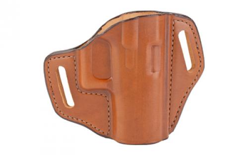 Bianchi 57 Remedy Leather Holster - Fits Glock 17/22/31, Tan, Left-Hand, Pancake Style For Hip Carry - View #2
