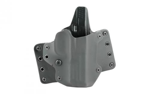 BlackPoint Tactical Leather Wing OWB Holster, Fits S&W M&P, Right Hand, Black Kydex & Leather, with 1.75 Belt Loops, 15 Degree Cant 100077
