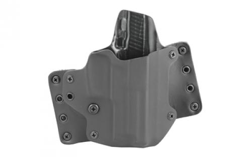 BlackPoint Tactical Leather Wing OWB Holster, Fits Sig Sauer P229, Right Hand, Black Kydex & Leather, with 1.75 Belt Loops, 15 Degree Cant 100147