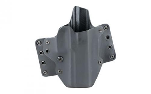 BlackPoint Tactical Leather Wing OWB, Belt Holster, Right Hand, Black, Sig Sauer P320 Full Size, Leather, Kydex 102637