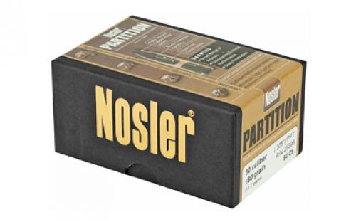NOSLER Partition, .308 Diameter 30 Caliber, 180 Grain, Protected Point, 50 Count 25396