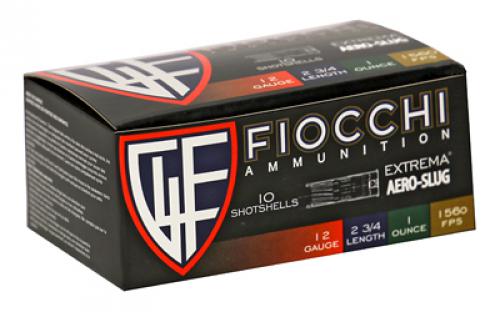 Fiocchi Ammunition Aero Slug, 12 Gauge, 2.75", Slug, Hi-Velocity, 10 Round Box 12SLUG