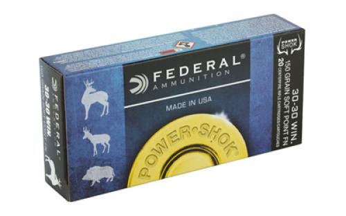 Federal PowerShok, 30-30, 150 Grain, Soft Point Flat Nose, 20 Round Box 3030A