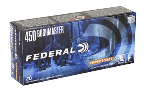 Federal PowerShok, 450 BUSHMASTER, 300 Grain, 20 Round Box 450BMB