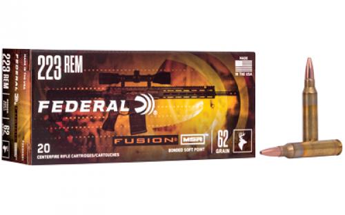 Federal Fusion, 223REM, 62 Grain, Soft Point, 20 Round Box F223MSR1