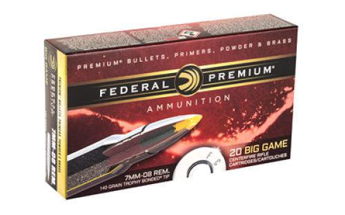 Federal Premium, 7MM-08, 140 Grain, Bonded Hollow Point, 20 Round Box P708TT2