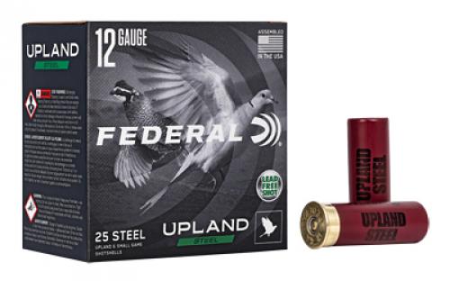 Federal Upland Steel, 12 Gauge 2.75", #7.5, 1 oz, Steel Shot, 25 Round Box USH12275