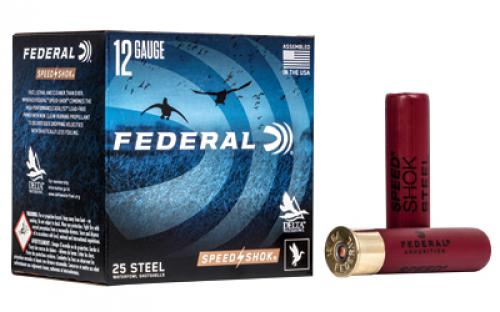 Federal Speed-Shok, 12 Gauge 3.5", #2, 1 3/8 oz, Steel Shot, 25 Round Box, California Certified Nonlead Ammunition WF133 2