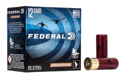 Federal Speed-Shok, 12 Gauge 2.75", #4, 1 1/8 oz, Steel Shot, 25 Round Box, California Certified Nonlead Ammunition WF145 4