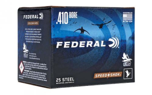 Federal Speed-Shok Hight Velocity Steel Shot, .410 Gauge,. 3", 3/8 oz, Steel Shot, 25 Round Box WF413 6