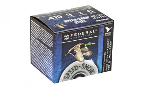 Federal Speed-Shok Hight Velocity Steel Shot, .410 Gauge,. 3", 3/8 oz, Steel Shot, 25 Round Box WF413 6