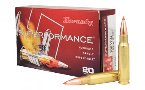 Hornady Superformance, 308 Winchester, 150 Grain, Copper Alloy eXpanding Projectile, 20 Round Box 80944