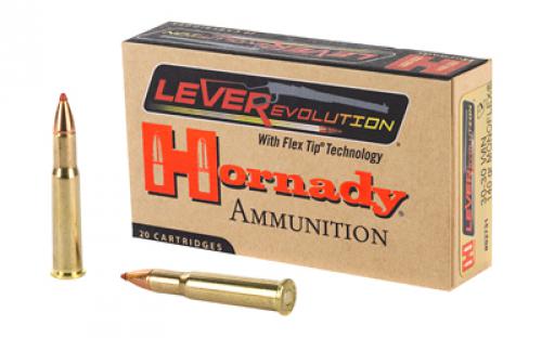 Hornady LeverEvolution, 30-30, 140 Grain, MonoFlex, Lead Free, 20 Round Box, California Certified Nonlead Ammunition 82731