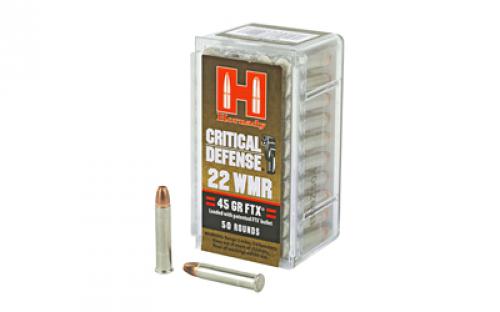 Hornady Critical Defense, 22WMR, 45 Grain, FTX, 50 Round Box 83200
