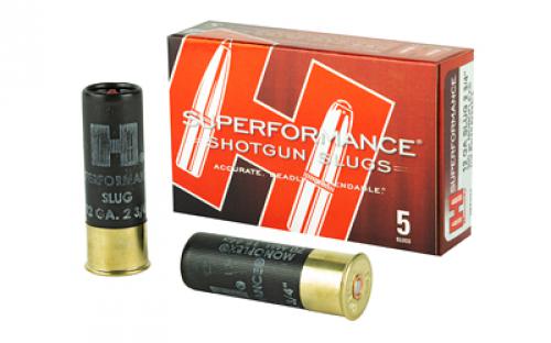 Hornady Superformance, 12 Gauge,2.75, 300 Grain, MonoFlex, Sabot Slug, 5 Round Box, California Certified Nonlead Ammunition 86236