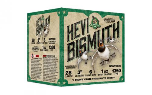 HEVI-Shot HEVI-Bismuth, 28 Gauge 3, Max Dram, 1 oz, #6 Shot Size, 25 Round Box HS18436