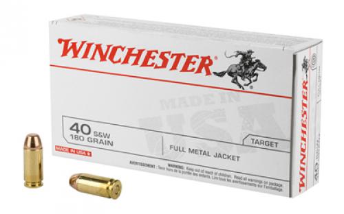 Winchester Ammunition USA, 40S&W, 180 Grain, Full Metal Jacket, 50 Round Box Q4238