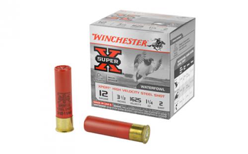 Winchester Ammunition Xpert HI-Velocity, Steel, 12 Gauge, 3.5", #2, 1 1/4 oz., Steel Shot, Lead Free, 25 Round Box WEX12LM2