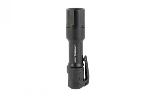 Cloud Defensive MCH, Mission Configurable Handheld, Everyday Carry Flashlight, 1400 Lumens, Single Output, Aluminum, Anodized Finish, Black, Includes Charger and Pocket Clip MCH2.0-EDC-S-650-BLK