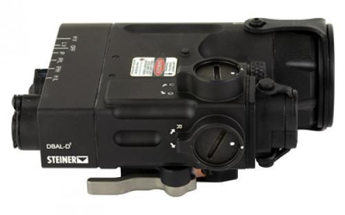 Steiner DBAL-D2, Tac Light w/laser, Fits Picatinny, Co-Aligned Green and IR Laser, IR LED Illuminator, Black, BLEM (Damaged Packaging) 9001