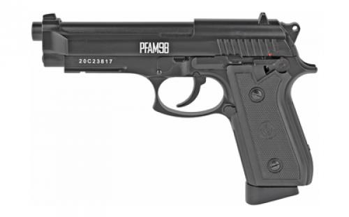 Crosman BB Air Pistol, BB CO2 Pistol, Full Auto BB Pistol w/ Blowback Action, 400 Feet Per Second, 5 Barrel, Black, Synthetic Stock, 20Rd PFAM9B