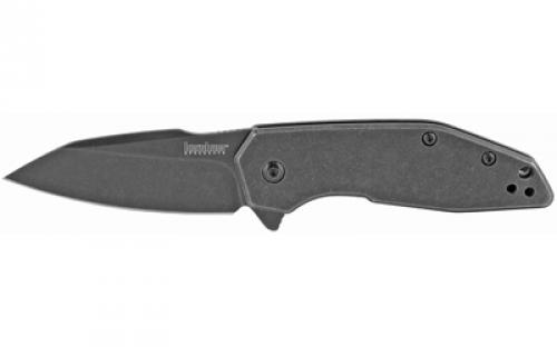 Kershaw Gravel, 2.5" Folding Knife/Assisted, Drop Point, Plain Edge, 8CR13MOV/BlackWash, Stainless Steel  Black-Oxide BlackWash Handle 2065