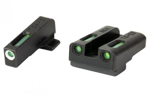 Truglo TFX Brite Site, Day/Night Sight Set For Sig P365, Front Sight Color Green W/ White Focus Lock Ring, Rear Sight Color Green, Glows In The Dark No Batteries Or Light Exposure Required TG-TG13SG4A