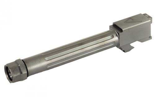 Agency Arms Mid Line Barrel, 9MM, Black Nitride Finish, Threaded And Fluted, Fits Glock 17 MLG17T/FDLC