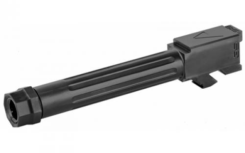 Agency Arms Mid Line Barrel, 9MM, Black Nitride Finish, Threaded And Fluted, Fits Glock 19 Gen 5 MLG19G5T-FDLC