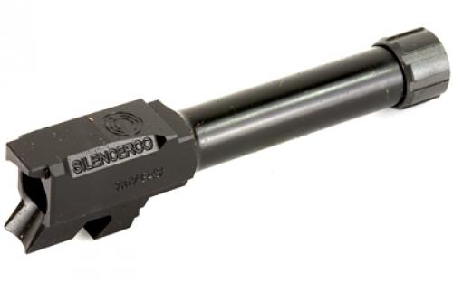 SilencerCo Threaded Barrel, 9MM, For Glock 43, Black, 1/2x28 TPI AC1726