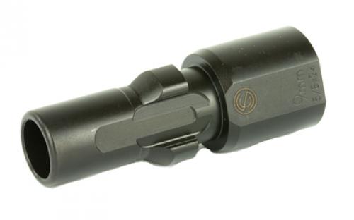SilencerCo 3-Lug Muzzle Device, 9MM, 5/8X24, Black Finish AC2609