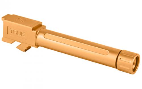 True Precision Barrel, 9MM, Gold Titanium Nitride, Threaded, Fits Glock 19 TP-G19B-XTG