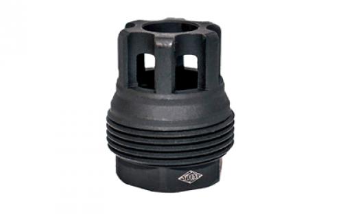 Yankee Hill Machine Co sRx Mini Muzzle Brake, 5/8-24, Compatible with sRx Low Profile Adapter, Attaches to Suppressors with 1-3/8"x24 Thread Pitch, Black Oxide Finish YHM-4401-MB-24