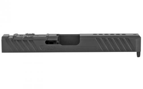 Grey Ghost Precision Stripped Slide, For Glock 17 Gen 3, Dual Optic Cutout Compatible With Leupold DeltaPoint Pro or Trijicon RMR With Supplied Shim Plate (Correct Length Screws Included), Comes With A Custom G10 Cover Plate And Proper Screws For Use Without Optic Installed, Version 3 Slide Pattern, Black Nitride Finish GGP-17-3-OC-V3