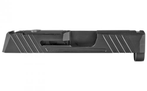 Grey Ghost Precision Stripped Slide, For Sig P365, Version 1, Optic Cutout Compatible With Shield RMS-C and ROMEO ZERO w/ Supplied Screws, Includes G10 Cover Plate When Not Running an Optic, Version 1 Slide Pattern, DLC Finish, Black GGP-365-BLK-1