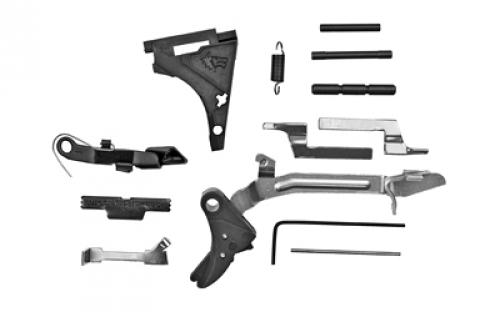 Lone Wolf Distributors Works in Timberwolf and Glock OEM frames, This does not fit Gen5 models, Includes the following parts: GLO-357-Trigger with Trigger Bar Fits Gen3 G17/17L/22/24/31/34/35, LWD-7496-LWD Extended Slide Stop 3 Pin, LWD-ESLL-LWD Extended Slide Lock Lever Black, LWD-342-LWD Connector 3.5 lb, LWD-350-6-LWD Trigger Spring 6 lb, LWD-420-LWD Trigger Pin, LWD-4368-LWD L