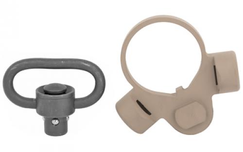 TROY OEM, M4 Sling Mount, Flat Dark Earth Finish, Quick Detach Push Button Swivel SMOU-M4S-00FT-00
