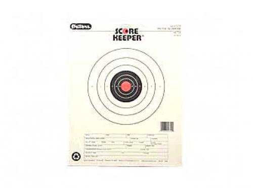 Champion Traps & Targets Orange Bullseye Scorekeeper Target, 50 Feet Pistol Slow Fire, 12 Pack 45724