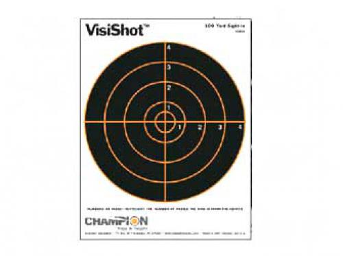 Champion Traps & Targets VisiShot Target, 8.5X11 8, Bullseye, 10 Pack 45802