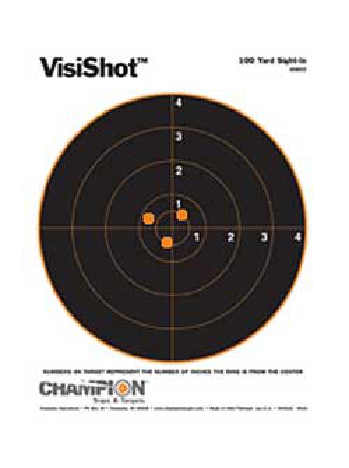 Champion Traps & Targets VisiColor Target, 8, Bullseye, 10 Pack 45824
