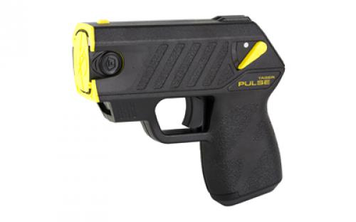 Taser Pulse Taser, Black and Yellow, Includes Pulse Device, 2 Live Cartridges, Lithium Battery, and Conductive Practice Target, BLEM (Damaged Case) 39066