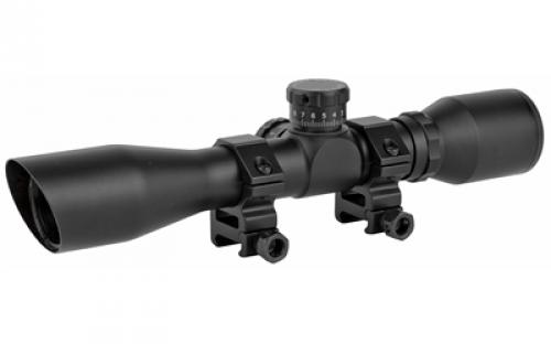 Truglo Tactical Xtreme Rifle Scope, 4X32, 1, Mil-Dot Reticle, Includes Rings, Matte Finish TG-TG8504BT