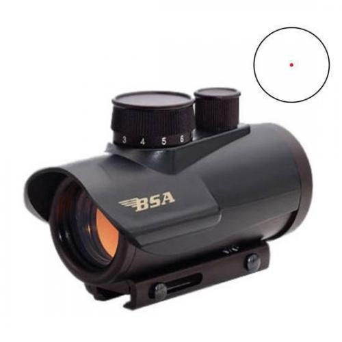 BSA Optics Red Dot Sight 42mm 5 MOA Dot Picatinny Mount Matte Black Finish RD42