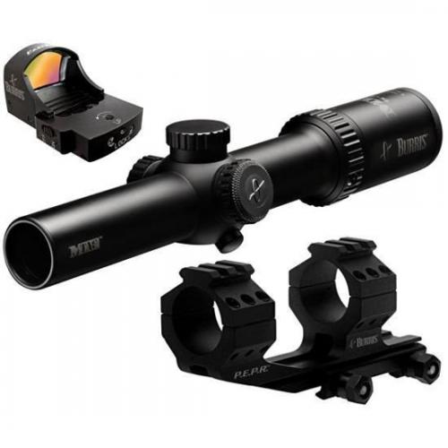 Burris MTAC Rifle Scope 1-4X 24 Ballistic CQ 5.56 Matte 30mm FastFire III & P.E.P.R. Mount Illuminated Reticle 200437-FF