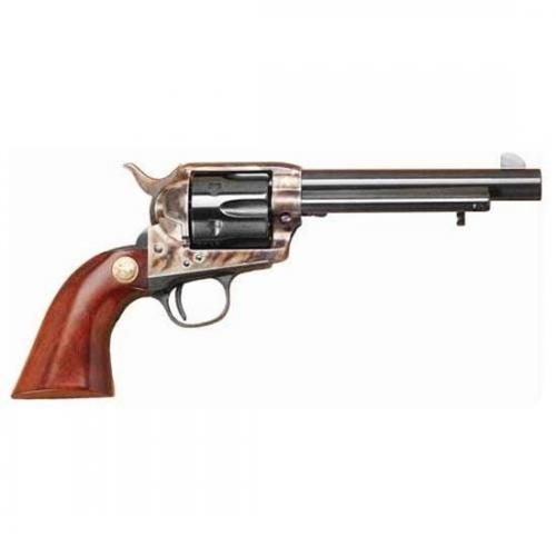 Cimarron Model P, Single Action Army, 45LC, 5.5" Barrel, Steel, Case Hardened Finish, Wood Grips, Fixed Sights, 6 Rounds MP411