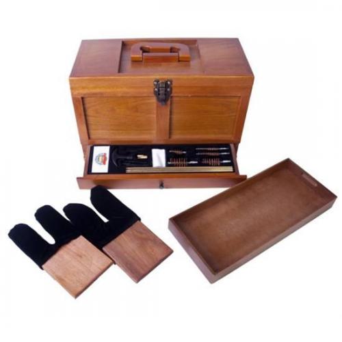 DAC GunMaster Wooden Tool Box with 17 Piece Universal Gun Cleaning Kit TBX736-1