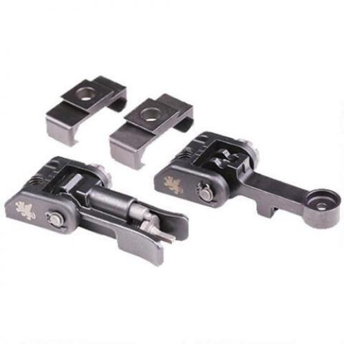 Griffin Armament M2 Sights, Front/Rear Folding Sights, Fits Picatinny Rails, Matte Finish, Includes 12 O'Clock Bases GAM2S