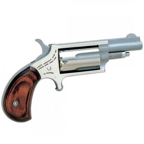 NAA Mini Single Action Revolver Cylinder Combo .22 LR and .22 Magnum 1.63 Barrel Rosewood Grips Stainless Steel NAA-22MC