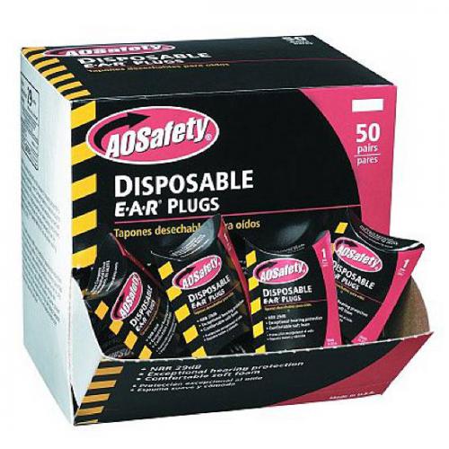 3M/Peltor Disposable E-A-R Ear Plug, Foam, Yellow , NRR 29, Display Box, 200 Pair 90581-200-1C