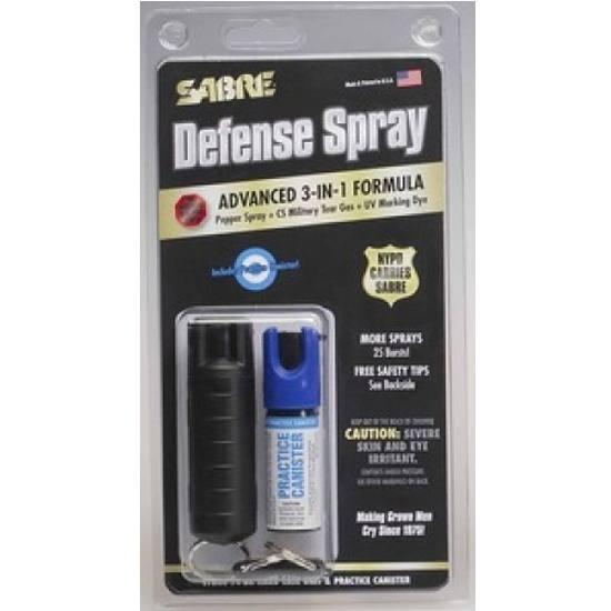 Sabre Spray, .54oz, Hard Case, Practice Spray, Black STUHC-14-BK